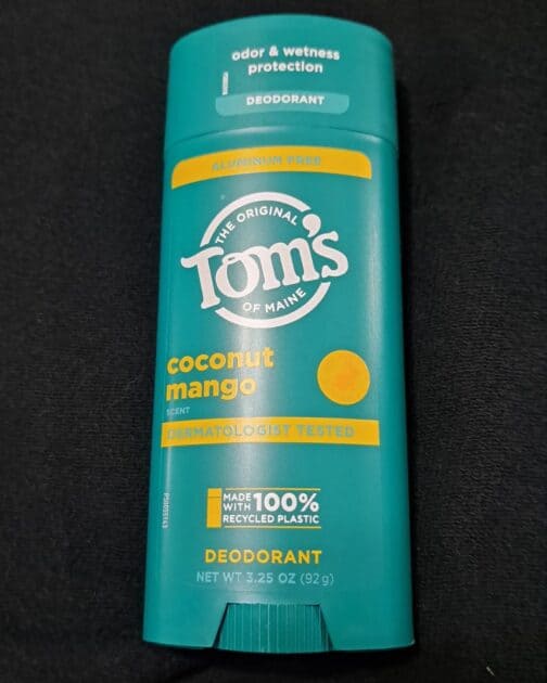 Tom's of Maine Coconut Mango aluminum free dodorant stick.