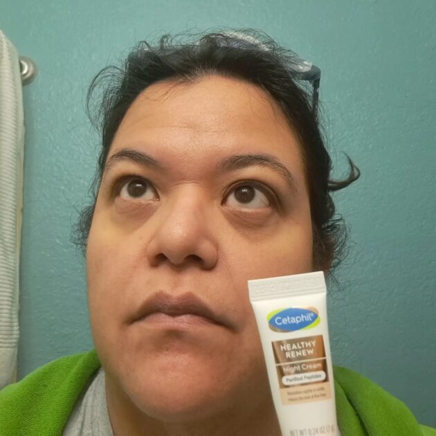 My face after a few days of using the Cetaphil renew cream. Photo tken 3/12/24