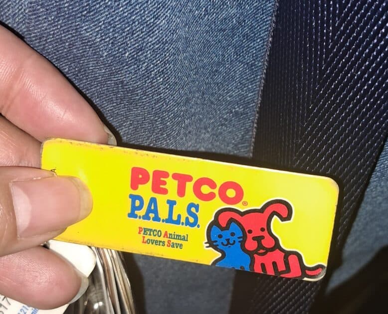 my nearly 25 year old Petco P.A.L.S card.