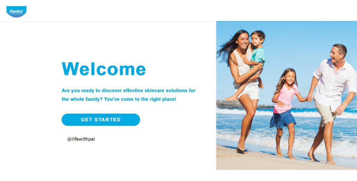 Flexitol Skin Therapy Fans Community home page screenshot.