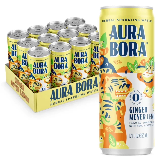 Aura Bora Ginger and meyer lemon water. Image source Aura Bora website. 