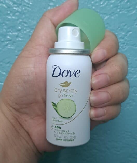 Dove dry spray cool sessentials scent. cap removed.