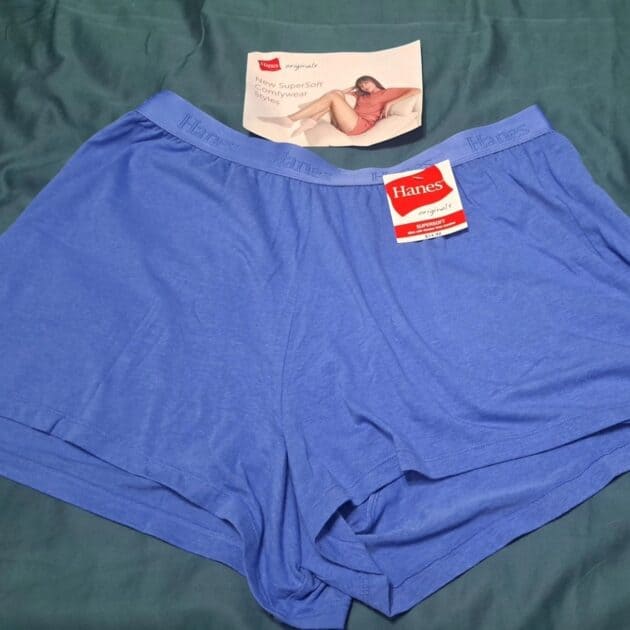 hanes soft sohorts, blue shorts