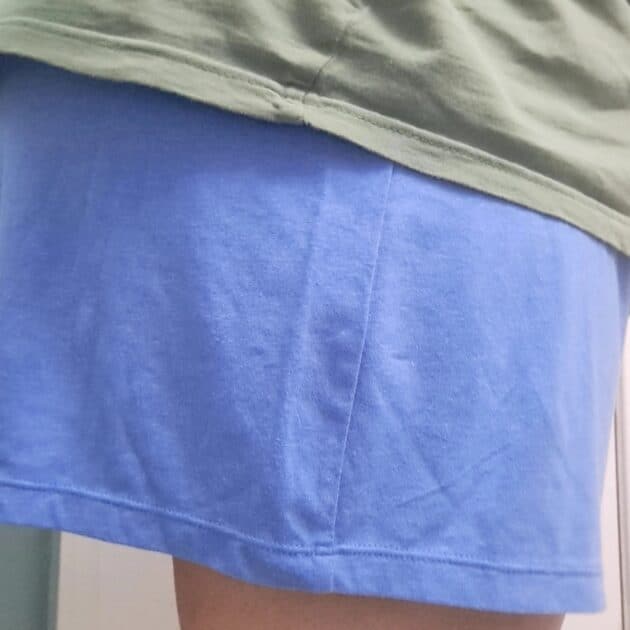 shorts, blue shorts.