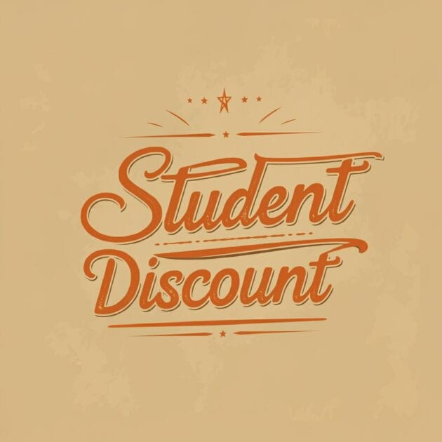 student discount banner created with ImageFX AI.