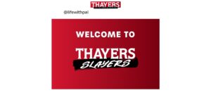 Thayers Slayers home page screenshot.