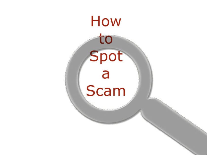 How to spot a scam banner