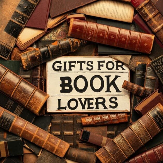 gifts for book lovers, books, sign. AI.