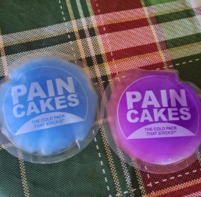 Pain cakes blue and purple. Chilled.