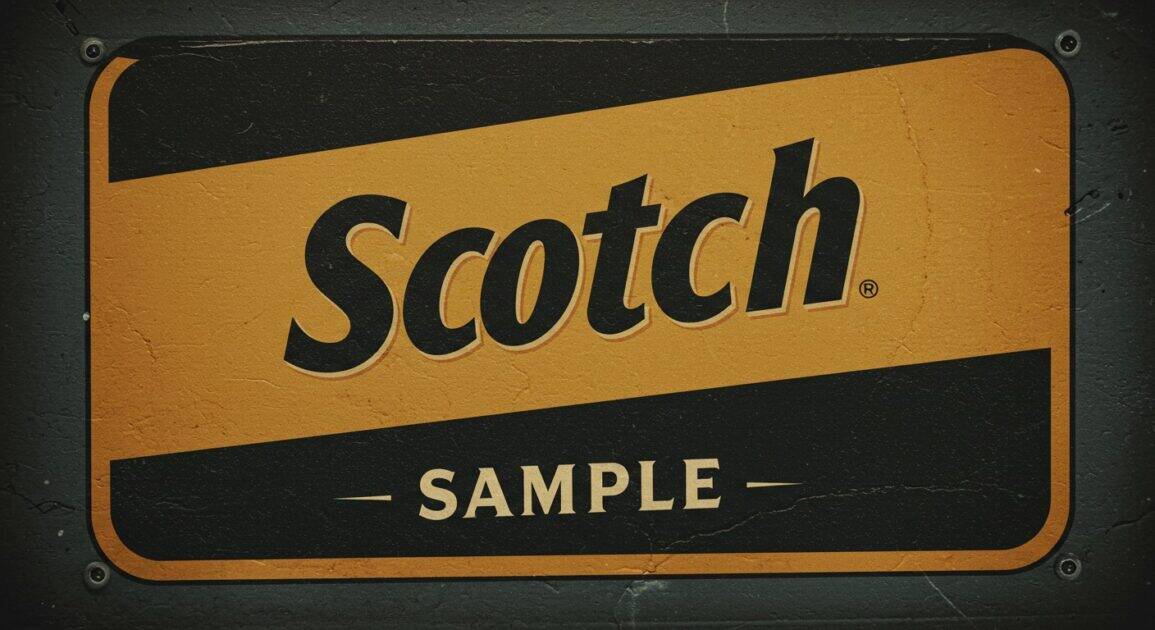 scotch sample banner. Yellow and Black colors. Image created with Image FX AI.